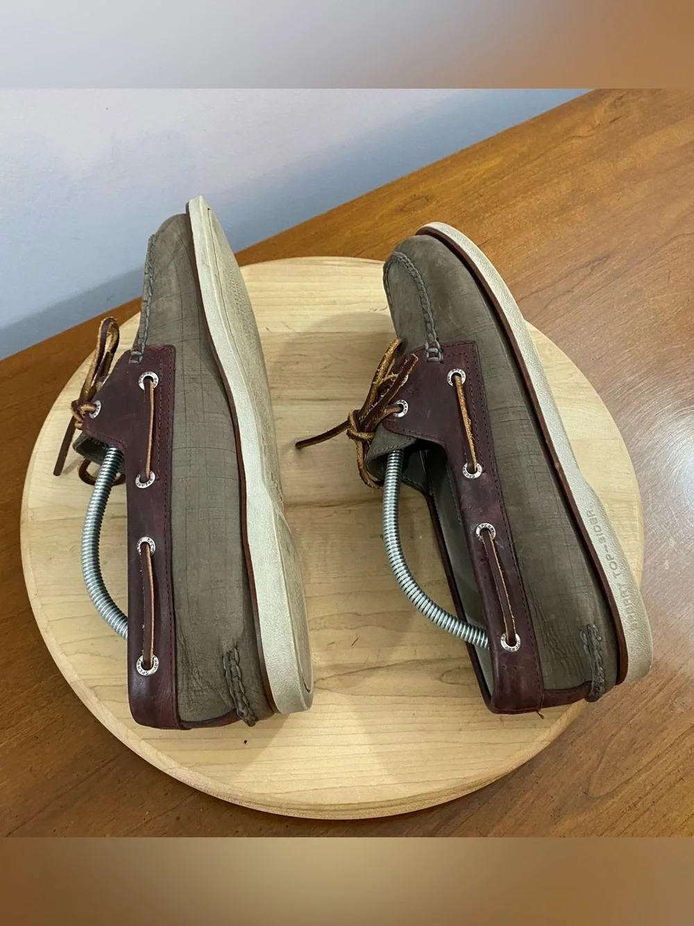 Sperry Gold Cup Mens 10.5 M Original Boat Shoes Two Tone Leather Brown Top-Sider